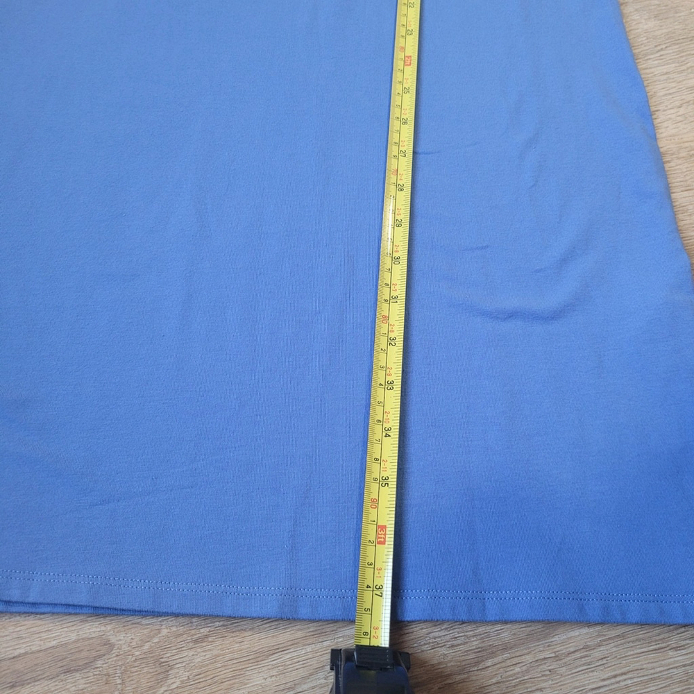 168$ Eileen Fisher Women's Organic Cotton Crew Neck Dress Blue Small Sleeveless. - Picture 9 of 13